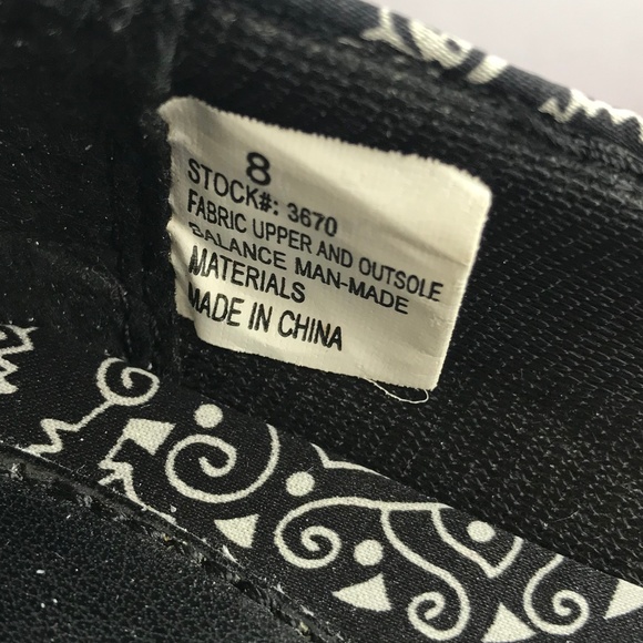 Cato black & White Print Ballet Shoes.NWOT - Picture 6 of 8